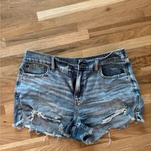 Aerie Light Blue Distressed Jean Shorts